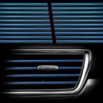 20Pcs Car Auto Air Conditioner Vent Outlet Trim Strip, DIY Decoration Chrome PVC Car Interior Moulding Trim Strip Line for All Straight Air Vent Outlet (Blue)