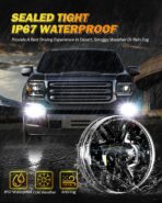 Auxbeam LED Fog Lights Replacement for GMC Sierra 1500 2007-2013, Sierra 2500HD 3500HD 2007-2014, DOT Approved LED Fog Lamps for Sierra 1500 2500HD 3500HD - Image 6