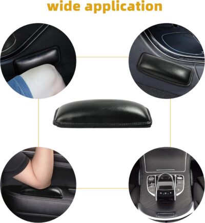 YAKEFLY 2 Pack Soft Car Center Console Knee Leg Elbow Cushion Pad,Universal Leather Car Armrest Pillow Car Knee Cushion Elbow Pillow Thigh Support Comfort Pillow,Automotive Interior Accessories - Image 2