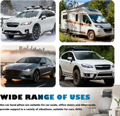 2PCS Car Headrest Pillow Soft & Comfortable,Breathable Car Neck Pillow for Neck Support & Relieve Driving Fatigue,All-Season Necks Pillows for Cars Interior Accessories - Image 7