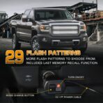 XRIDONSEN 2PCS 30 inch White Grill Strobe Lights Strip 360 LED Truck Grille Lights Exterior Front/Rear Emergency Flashing Warning Hazard Safety Caution Lights for Tow Plow Trucks Construction Vehicles - Image 4