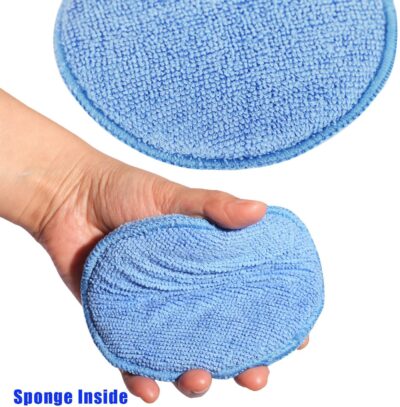 Microfiber Wax Applicator Pads, Car Wax Applicator, Buffing & Detail Polishing Foam Pads for Car Cleaning and Fine Polishing (5" Diameter, 6 Pack)… - Image 6