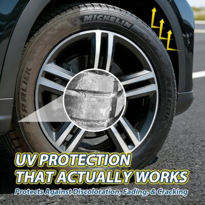 Tire Shine Spray – High Gloss Wet Look with UV Protection, Deep Black Finish for Tires & Trim, Long Lasting Car Tire Dressing for Cars Trucks SUVs Motorcycles RVs, 7oz - Image 3