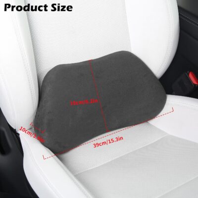 Lumbar Support Pillow for Car, Ergonomic Memory Foam Back Cushion for Driving, Seat Office Chair, Gaming Chair, Lower Back Support for Back Pain Relief, Black, 2 Pack - Image 5