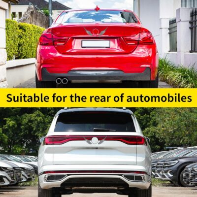 1 Pair Silver Car Angel Wings Sticker, Hawk Eagle Wings Automobile Emblem,4.92in*1.37 * 0.39in 3D Metal Stereo Wing Sticker, Suitable for Most Cars Models (Silvery) - Image 4