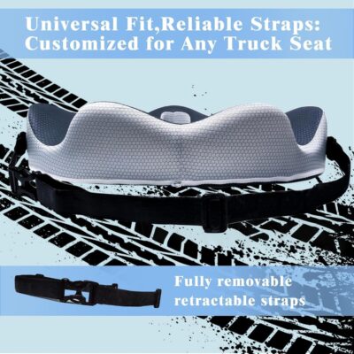 X-Large Seat Cushion for Truck Driver, Upgraded Cushion for Back Support and Pain Relief, Memory Foam with Non-Slip Washable Cover, Relieves Long-Term Truck Sitting and Pain - Image 7