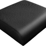 YOUFI Extra Thick Large Seat Cushion -19 X 17.5 X 4 Inch Gel Memory Foam Cushion with Carry Handle Non Slip Bottom - Pain Relief Coccyx Cushion for Wheelchair Office Chair (Black (1PACK))