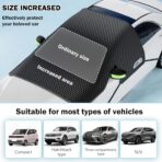 Large Car Windshield Cover for Ice and Snow - Automotive Windshield Snow Covers with Side Window & Rearview Mirror Protector, Winter Magnetic Car Anti-Snow Cover, Universal for Most Cars,Sedan,SUV - Image 2