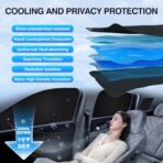 Sunsdrew 8PCS Foldable Sun Shades for 2019-2025 Toyota RAV4 Accessories Car Windshield&Side Windows Shade Cover Blocks 99% UV&Heat Privacy Protection Keeps RAV4 Cool All Black - Image 2