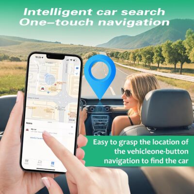 GPS Tracker for Vehicles.Mini Hidden Magnetic GPS Tracker for Vehicles - Full Global Coverage, No Subscription or SIM Card Required - Perfect for Cars, Assets, Pets, Kids, and Seniors!(Black Circle) - Image 2