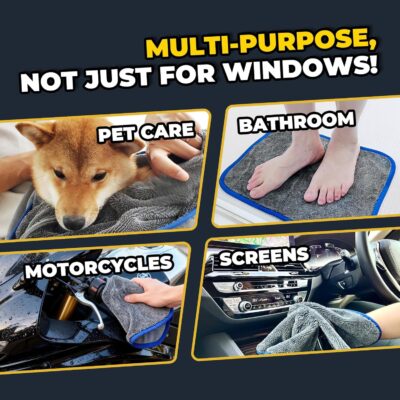 SHSCLY Professional Car Drying Towel – 2-Pack XL Microfiber Towels for Cars, Trucks & SUVs, No Drag, Paint-Safe, Controlled Streak-Free Drying, Lightweight Feel When Wet, Soft & Absorbent, 29" × 33" - Image 5