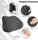 Lumbar Support Pillow for Car, Ergonomic Memory Foam Back Cushion for Driving, Seat Office Chair, Gaming Chair, Lower Back Support for Back Pain Relief, Black, 2 Pack - Image 4