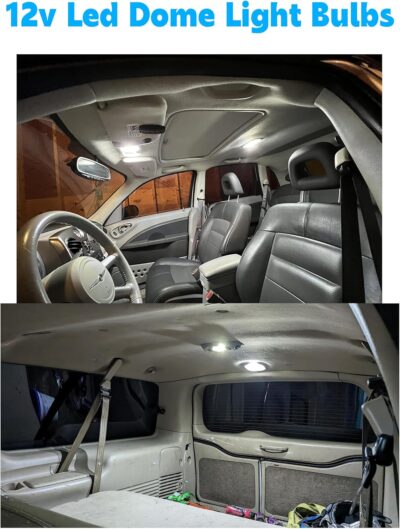 DC12V-24V White 31mm DE3175 LED Festoon Bulbs 1.2in, 200lm Super Bright Dome Light Bulbs, Led Interior Car License Plate Dome Map Door Trunk Lights Replace for 3175 DE3021 3022 3021, Pack of 2 - Image 6