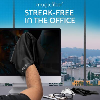 MagicFiber Extra Large Microfiber Cleaning Cloth - Premium Cloth for TV Screens, Windows, Mirrors, Glasses, Lenses, VR, Computers, Monitors, & More - Image 3