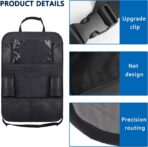 Aokdom 2PCS Car Seat Back Organizer,Extra Large Capacity Car Seat Organizer with 6 Mesh Pocket,2 Cup Holder & 4 Storage Bag,Road Trip Essentials for Kids & Adults - Image 3