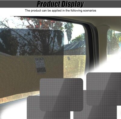 4PCS Car Side Window Sunshade, Block UV Rays Car Window Shade for Baby, Reusable & Washable Static Cling Film Stickers, Windshield Sun Shade Privacy Protector Accessories - Image 6