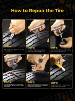 AUTOWN Tire Repair Kit with Plugs Fix Punctures & Plug Flats with Ease - Heavy Duty Flat Tire Puncture Repair Kit for Car, Motorcycle, ATV, UTV, RV, Trailer, Tractor, Jeep, Etc - Image 6