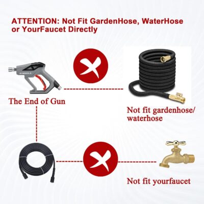 M MINGLE High Pressure Washer Gun Snow Foam Lance, 4000 PSI Cannon Foam Blaster Power Washer with 1/4" Quick Connector, Car Wash Foam Cannon Kit with 5 Pressure Washer Nozzle Tips, 1 Liter - Image 4