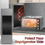 Heat Shield Automotive Aluminum Reflects 95% of Radiant Heat, 12" x 24" Stove Heat Shield to Protect Refrigerator, Heat Shield Wrap for Exhaust, Motorcycle, Wood Stove, Cabinet, Fireplace (Black) - Image 4