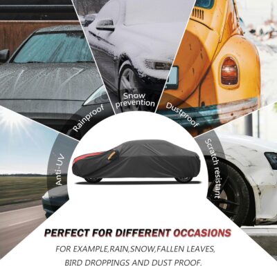 Car Cover Automobiles Waterproof All Weather for for Sports Coupe,Universal Fit Mazda Miata/MX-5, BMW Z3, Honda S2000, Chrysler Crossfire, Saturn Sky, Pontiac Solstice etc.(See Size Chart) - Image 3