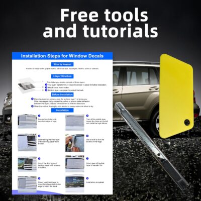 Rear Quarter Window Leopard Cheetah Decal for Car SUV Trucks, Universal Matte Back Leopard Cheetah Side Window Vinyl Sticker, Free Installation Tools (A Pair) - Image 6