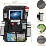2 Pack Car Organizer Backseat, Car Back Seat Organizer Protector with 12 Storage Pockets, Waterproof Back of Seat Car Storage Organizer Kick Mats for Kids Baby - Image 3