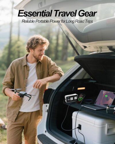 YSOLX 200W Car Power Inverter 12V to 110V for Vehicles, Car Plug Adapter Outlet with 4 USB Fast Charger, Car Charger Cigarette Lighter Adapter for Phone, Laptop on Road Trip - Image 5