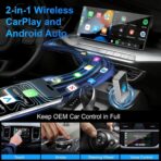 Wireless CarPlay Adapter for iPhone, 2026 Upgrade 2 in 1 Android Auto Wireless Adapter, Wired to Wireless, One-Touch Switch, Fast & Stable Connection, Plug & Play, iOS 10+ & Android 11+ - Image 4