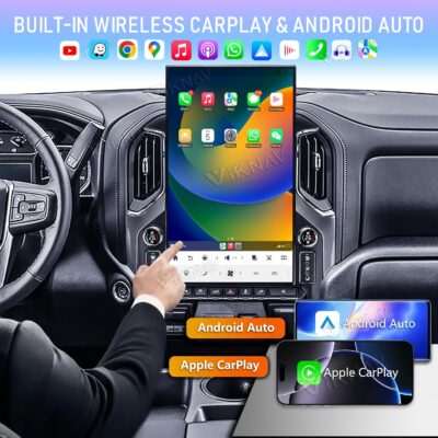 17.2 inch Touch Screen Upgrade Android Car Radio for Chevrolet Silverado GMC Sierra 2019-2024 Android 14 Car Stereo Carplay Android Auto GPS Navigation (Black) - Image 8