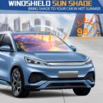 Car Windshield Sun Shade, Upgraded UV Reflective Windshield Sun Shade Foldable Universal Fit with Storage Bag for Cars SUVs Trucks Sedans Hatchbacks - Image 7