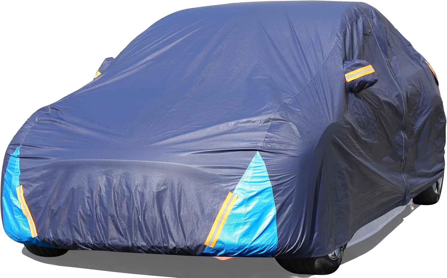 81P4P1cvwBL._AC_SL1500_.jpg Tesla Model 3 Car Cover Waterproof All Weather, 6 Layers Outdoor Full Exterior Cover Rain Sun UV Snowproof Protection with Zipper Cotton, Mirror Pocket and Charging Port - Image 1