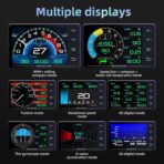 MH Obd2 Gauge Display Heads Up Display 4.3-inch TFT LCD Screen Multi-Function Digital HUD Gauge Cluster with Speed RPM Boost for All Car - Image 4