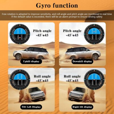 MH Obd2 Gauge Display Heads Up Display 4.3-inch TFT LCD Screen Multi-Function Digital HUD Gauge Cluster with Speed RPM Boost for All Car - Image 6