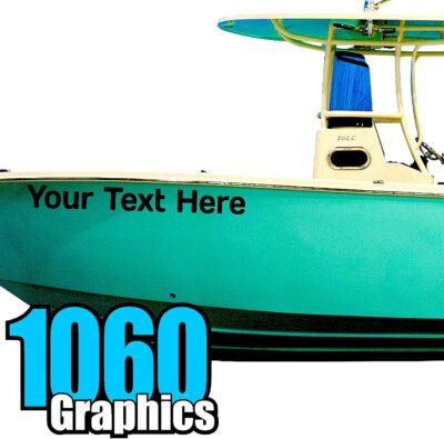 Custom Vinyl Boat Numbers & Letters (Two Decals) Marine Lettering Stickers - Image 20