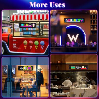 Sachie Devil's Eye 2-Pack:5800 Lux High-Brightness14 x4.3 Programmable ojos led para carro Windshield Display for Sedans, SUVs & Medium Trucks - USB-Powered LED Matrix Panel, Remote/App Control - Image 8