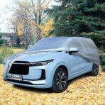 Tecoom Light Shell Breathable Material Classic Zipper Design Waterproof UV-Proof Windproof Car Cover for All Weather Outdoor Fit 170-190 inches SUV Fit for Tesla Model Y Toyota RAV4 Nissan Rogue etc - Image 5