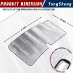 The Original Windshield Sun Shade Compatible with Fiat 500 2010-2025+ Abarth 595 2014-2024 Car Windshield Reflective Sunshade Protector Sun Shade Accessories (Silver) - Image 2