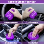 AUTODECO Windshield Cleaner Tool, 17Pcs Car Interior Detailing Kit, Detailing Brush, Towels, Duster, Car Cleaning Kit Interior for RVs, Truck, Trailer (Purple) - Image 5