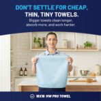 MW Pro Multi-Surface Microfiber Towel – 12 Pack | Premium Cleaning Cloth | Clean, Buff, Dust, Polish, Absorb | Large 16"x16" (Blue) - Image 3