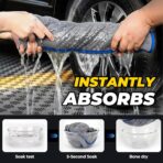 SHSCLY Professional Car Drying Towel – 2-Pack XL Microfiber Towels for Cars, Trucks & SUVs, No Drag, Paint-Safe, Controlled Streak-Free Drying, Lightweight Feel When Wet, Soft & Absorbent, 29" × 33" - Image 3