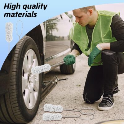 Lemecima 12 Pack Tire Lube Brush Applicator Swabs 11.8 Inches Extra Long Handle Tire Lubricant Applicator for Changing Tires - Image 5