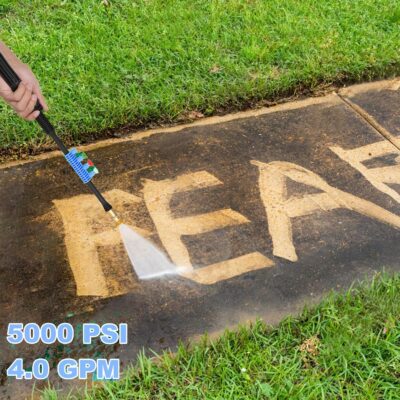 5000PSI 4.0GPM Heavy Duty Electric Pressure Washer with 33 FT Extension Hose, 4 Quick Connect Nozzles and Foam Cannon for Cars/Fences/Driveways/Patios/Home Cleaning, Blue - Image 2