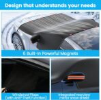 lootaan Windshield Cover for Ice and Snow - Heavy-Duty Winter Frost Guard with Side Mirror Pockets, Waterproof All-Weather Windproof Car Window Cover for Cars, Trucks, SUVs - Image 2