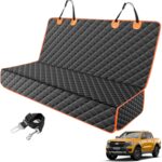 MIXJOY Truck Back Seat Cover for Dogs, Waterproof Pet Seat Covers for Trucks, Dog Cover for Truck Back Seat, Nonslip Pet Bench Seat Cover for Ford F150 F250 F350/Chevrolet Silverado/GMC/Ram