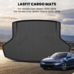 LASFIT Trunk Mat for Honda Civic Sedan 2022-2026 & Civic Sedan Hybrid 2025-2026, All Weather TPE Custom Fit Trunk Liner Trunk Tray Cargo Mat Cargo Liner Cargo Tray (Not for Hatchback/Type-R) - Image 5