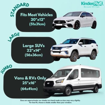 Car Window Shades - Certified 99.79% UVA & 99.95% UVB Sun Protection. Award Winning car Sun Shade for Side Windows. 4 Pack Semi Transparent 20" x 12" - Car Accessories Interior by Kinder Fluff - Image 4