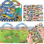 2 Pack Puffy Sticker Books for Kids Ages 3-5, Construction Truck and Vehicle Car Stickers for Toddlers Boys, 3D Reusable Stickers Books for Toddlers, Activity Book for Boys Party - Image 4