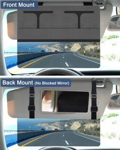 NAZZO Polarized Sun Visor Extender for Car, Car Visor Extender Attachment Sun Blocker, Anti-Glare Removable PC Lens to Expand Sunshade for Safe Driving, Grey - Image 4