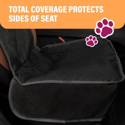 Active Pets Dog Car Seat Cover, Waterproof Front Seat Protector for SUV Truck Sedan, Pet Safety Travel Comfort System with Universal Fit, Black - Image 7