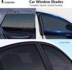 4-Pack Car Window Shades with Insect Screen, UV Blocking & Breathable Mesh, Universal Fit for 96% Cars, for Baby Kids Travel Camping, Heat Insulation & Privacy Protection - Image 4